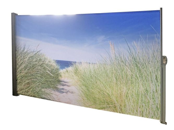 Seitenmarkise 160 x 300 cm, Sichtschutz mit Fotodruck, Markise