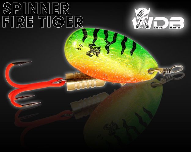 Wild Devil Baits Fire Tiger Blinker Raubfisch Köder Spoon