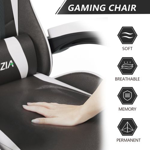 Gaming Stuhl Ergonomisch - Bigzzia Gamer Stühle mit Lendenkissen +  Kopfstütze kaufen bei