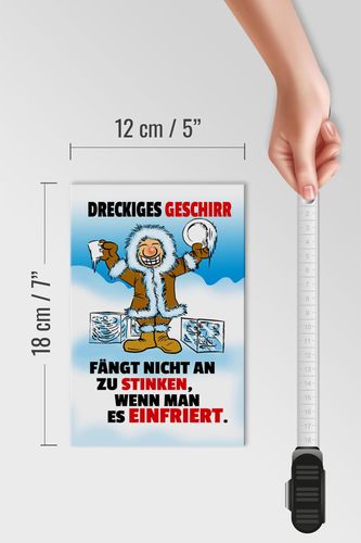 Kein Schild für schmutziges Geschirr