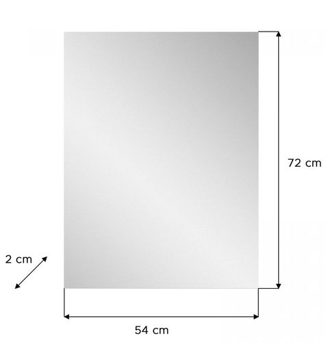 Spiegel Prego 55x71x2 cm weiß/spiegelglas
