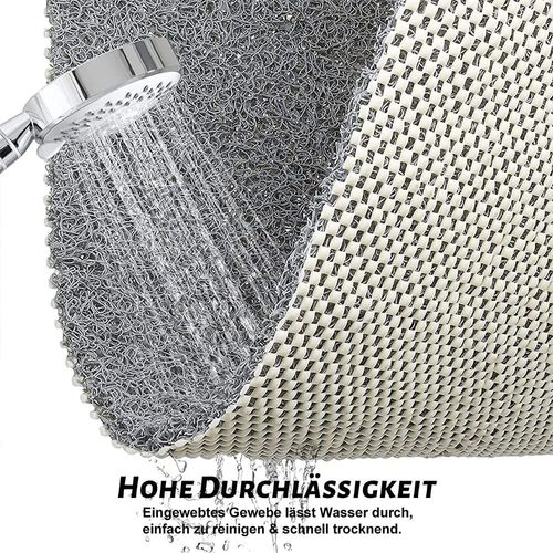Duschmatte rutschfest Grau 40 x 60 cm - Weich Komfort