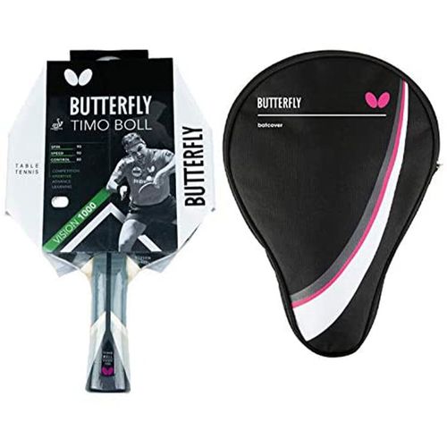 Butterfly 1x + Hülle Boll Tischtennisschläger 1000 Drive Timo kaufen bei Case Vision
