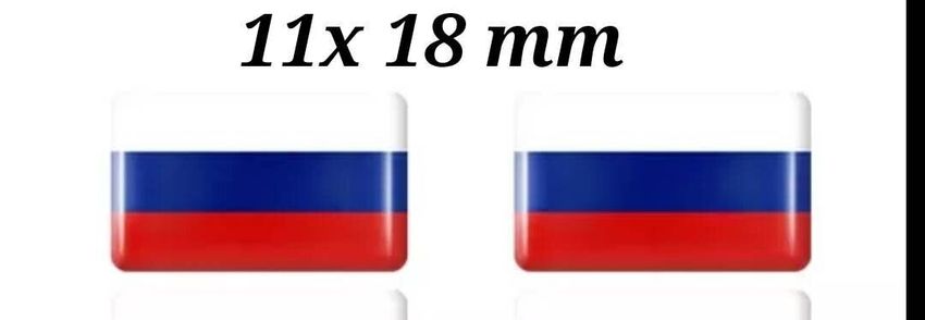 2x3D Gel Aufkleber Russland Fahne Russian Flagge Sticker Emblem Russia Flag  kaufen bei