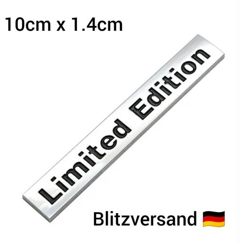 Universal 3D Limited Edition Metall Auto Aufkleber Emblem Logo Schwarz  Chrom kaufen bei