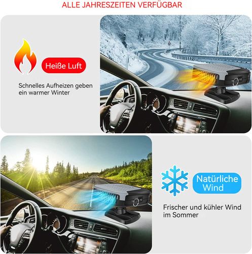 Auto Heizlüfter 12V 150W Tragbare Autoheizung Defroster 360