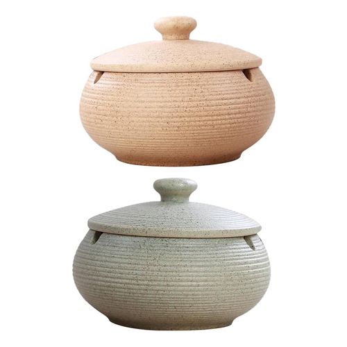 2 Stück Keramik Aschenbecher Mit Deckel Home Office Aschenbecher Für Den  kaufen bei