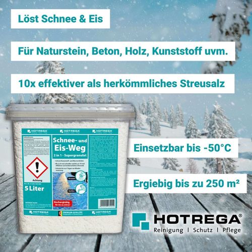 HOTREGA® Sand Auftaugranulat Schnee und Eis Weg 2in1 Streusalz Ersatz  Taumittel 30L