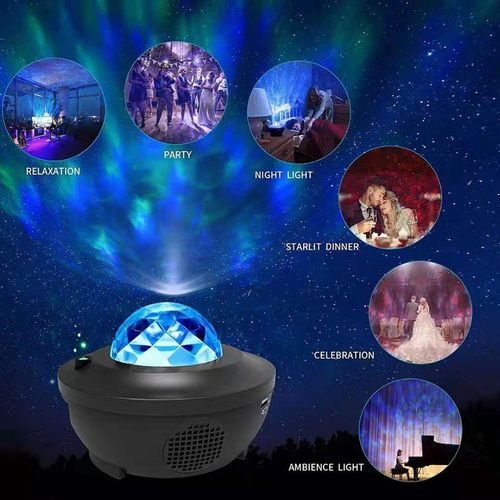 Musik Lautsprecher LED Projektor Sternenhimmel Lampe  Wasserwellen-Welleneffekt kaufen bei