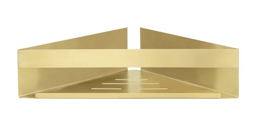 WENKO Turbo Loc Eckablage Genova Gold Matt Edelstahl 20 x 45 x 20 cm kaufen  bei