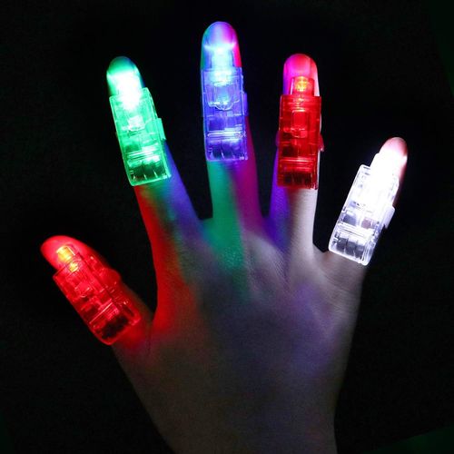 100 LED Spielwaren Party für Kinder Fingerlicht Fingerring Leuchtringe  kaufen bei