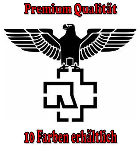 Rammstein Adler Auto Aufkleber Sticker Tuning Styling Bike Wunschfarbe (006)