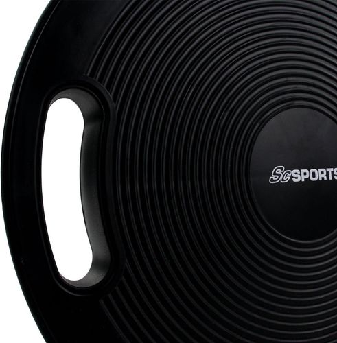 ScSPORTS® Balance Board - Rund, 40 cm Durchmesser, mit Griffen, für  Fitness, Physiotherapie, Training, Rot - Wackelbrett