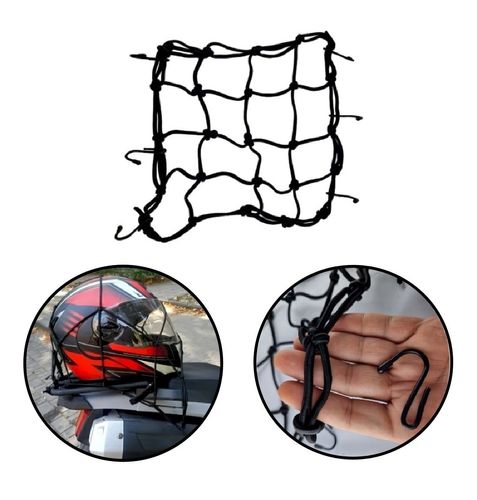 Motorrad Fahrrad Gepäcknetz Helmnetz Spannnetz Motorradgepäck 28x28cm Netz  Helm kaufen bei
