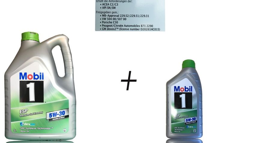 Mobil 1 ESP 5W 30 1x5 Liter + 1x1 Liter VW 50400 VW 50700 kaufen bei ...