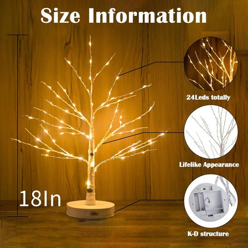 Lichterbaum, Leuchtbaum mit 45 Warmweißer LEDs Licht,45cm