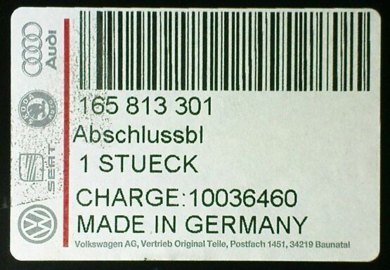 NEU + Heckblech > VW Jetta 2 ( 165 .1 ] - ( 9.83 - 8.87