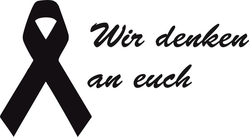 Trau2a 1 AufkleberTrauerschleife Kondolenzschleife Aidsschleife