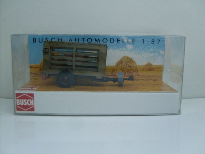 Neu H0 Schweineanhänger Busch 59938-1/87 