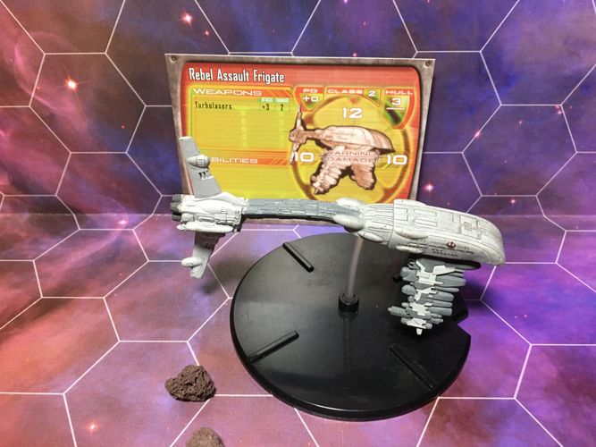 Star Wars Miniatures, Starship Battles, #04 Rebel Assault Frigate (mit ...