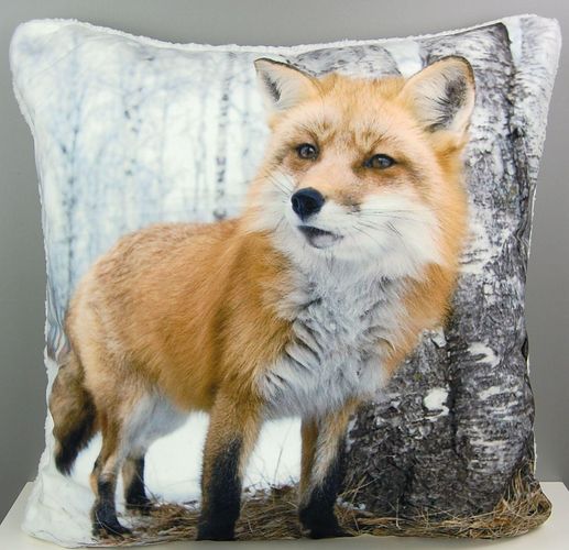 Kissenbezug Winter 40x40 Hossner Fuchs Kissenhülle Plüschkissen Kissen Bedruckt Dekok kaufen bei