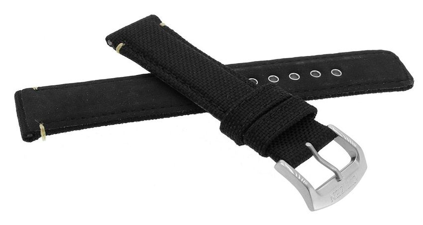 Citizen Eco Drive Uhrenarmband 20mm schwarz Textil mit Naht AW5000 24E kaufen bei Hood Farbe Schwarz