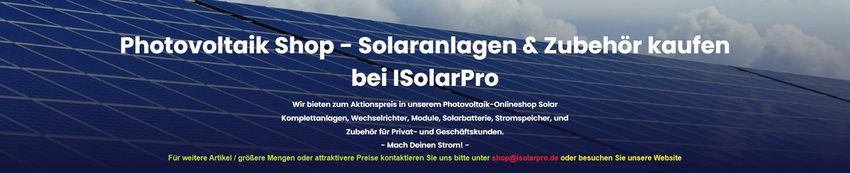 Zum Shop: iSolarPro