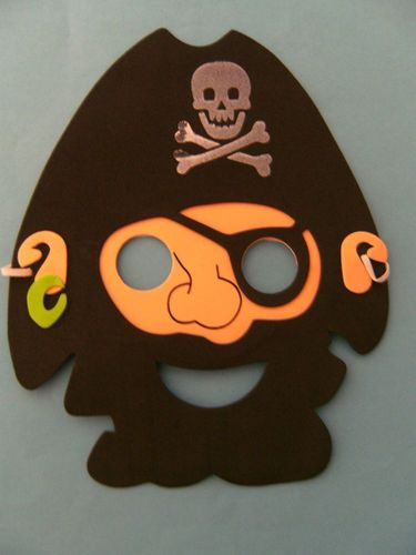 Kindergeburtstag Karneval Fasching Pirat Piraten Masken Moosgummi neu 1 Maske f 