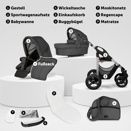 Bergsteiger Capri Kombikinderwagen 2-in-1 Set, ohne Babyschale kaufen bei  Hood.de