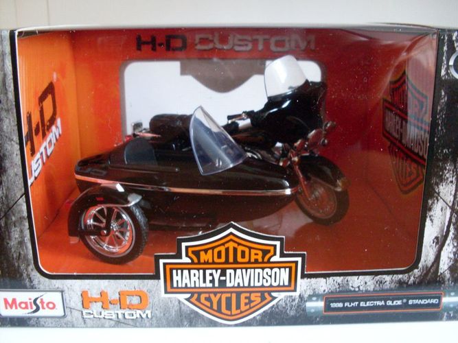 Maisto 1:18 Harley Davidson 1998 FLHT ELECTRA GLIDE Sidecar Motorcycle Model 
