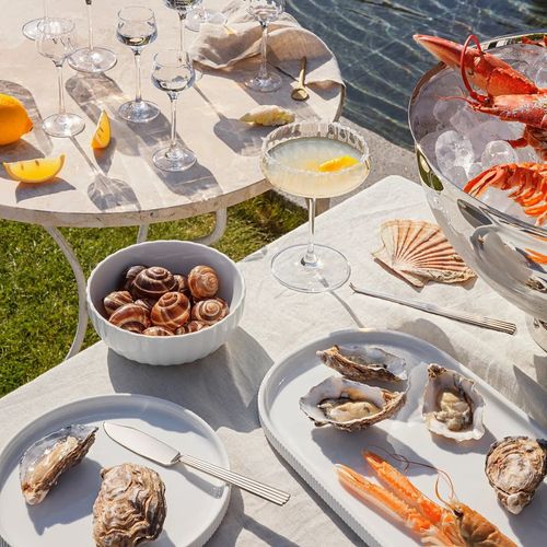Georg Jensen Bernadotte Fischmesser 2er Set Edelstahl Silber Besteck Messer 19,6cm kaufen bei