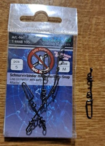 Neu! 20 Balzer Line Connector Größe: M Farbe: Schwarz Wirbel Schnur ...