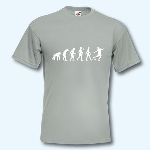 T-Shirt S-XXXL Fun-Shirt Evolution Fußball 