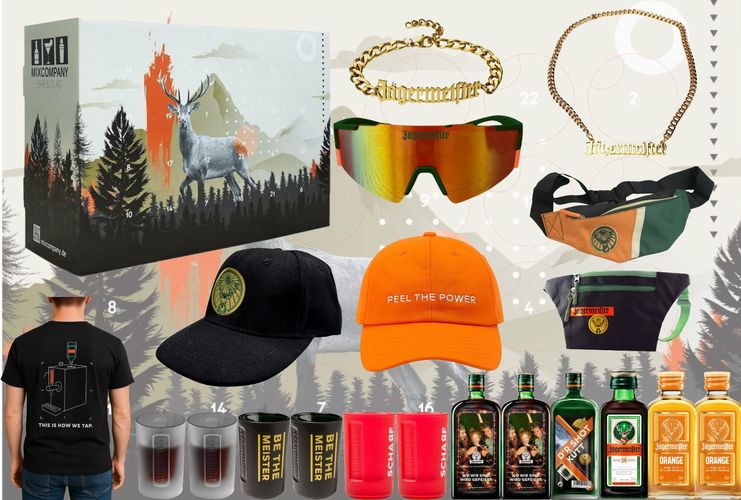Adventskalender Fan Paket - Geschenk Set - 24 originale Jgermeister  Artikel kaufen bei Hood.de
