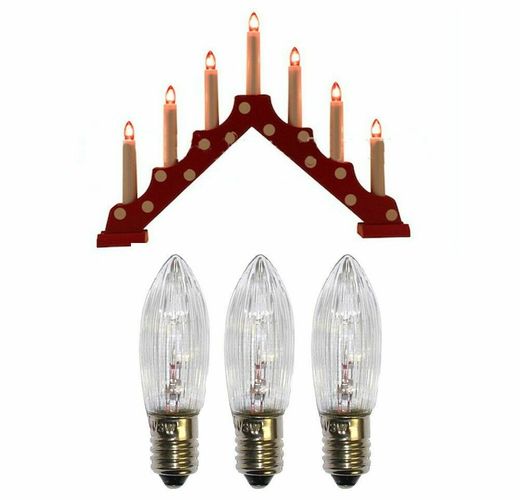 KINGYEENUO E10 Kerzen-Glühbirnen – 3W, 34V, 2200K Warmweiß, 10er Pack, Für Lichterketten Und Feenlichter