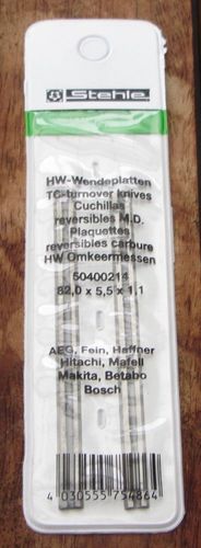 Hobelmesser/Wendeschneidplatten 82 mm VHM für Holz-Her 1 Satz 2x 