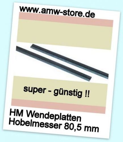 6 Stück HM Wendemesser Hobelmesser 80,5mm Wendeplatten Elu DeWalt Mff80 MFF81 B 