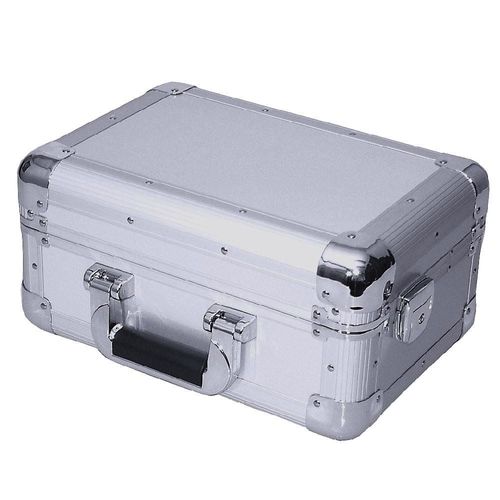 Fotokoffer Photokoffer Aktenkoffer Aluminium Silber mit Schaumstoffeinlage 