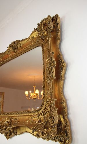 Casa Padrino Barock Spiegel Gold Antik Stil mit Doppelrahmen - 120 x 105 cm