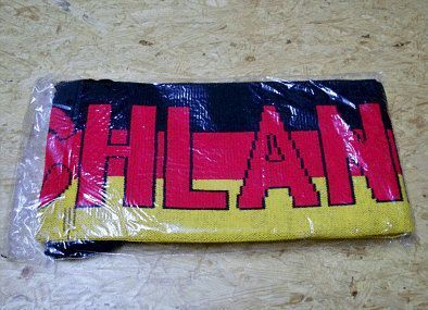 4x Fanschal Schal schwarz rot gelb Schriftzug Deutschland Fußball EM Fan Artikel 