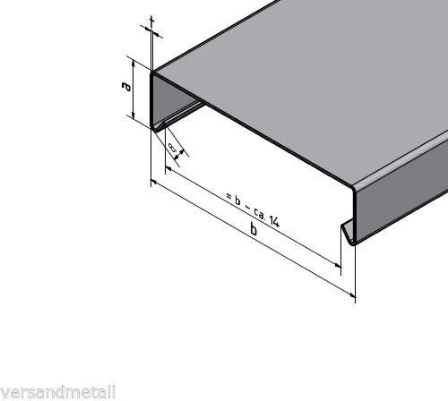 Verbinder für Mauerabdeckung Attikaabdeckung h=25 40mm Edelstahl Aluminium