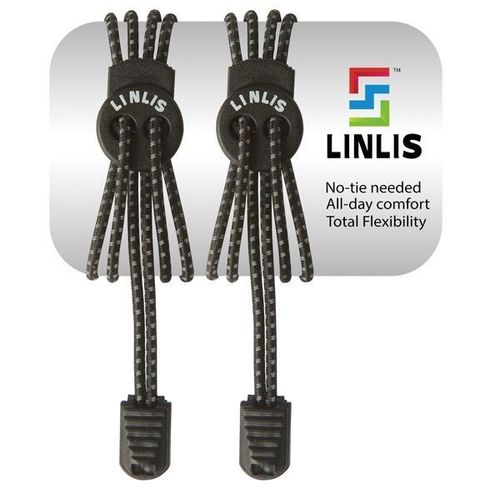 Elastische Schnürsenkel ohne zu schnüren LINLIS Stretch FIT Komfort Schwarz-4