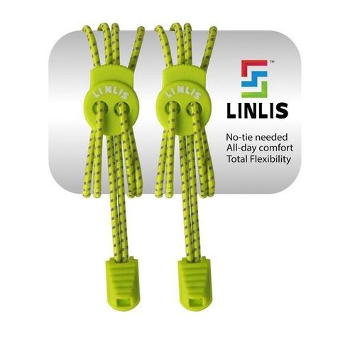 Elastische Schnürsenkel ohne zu schnüren LINLIS Stretch FIT Komfort Gelb-2 