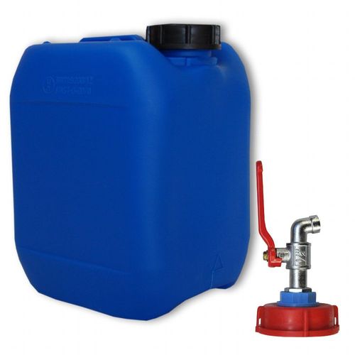 Plasteo Kanister mit Zubehör Metallhahn Entlüftungshahn Wasserkanister  kaufen bei