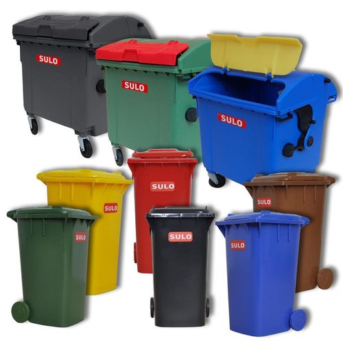 3er  Set  SULO Mini-Müllbehälter Blau Abfalltonne Küchenmülleimer Spielzeugtonne 