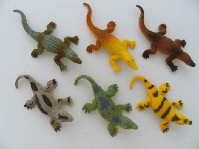 Frösche Eidechsen Krokodil Spieltiere Spielzeug Frosch Gecko Echse Tiere Tier NW