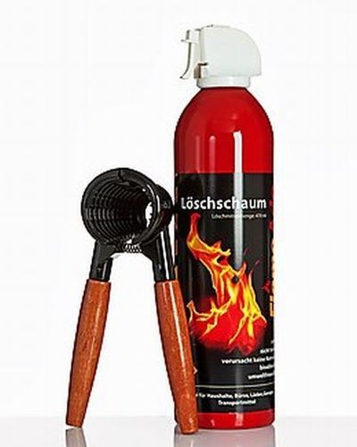 Feuerlöscher Flame ADE + Nussknacker, Mini Löschspray Minilöscher