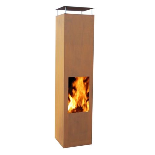 Outdoor/ Garten Kamin Feuersäule Amayo in Corten und in 2