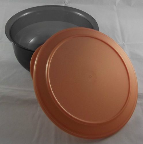Tupperware C 23 mittlere Tafelperle Schüssel 2,1l Schwarz Transparent Kupfer Neu