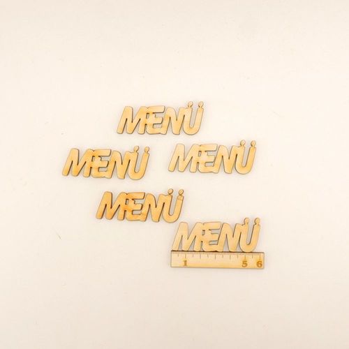 5 X Schriftzug Menu 6cm Hochzeit Valentinstag Menukarte Deko Kaufen Bei Hood De